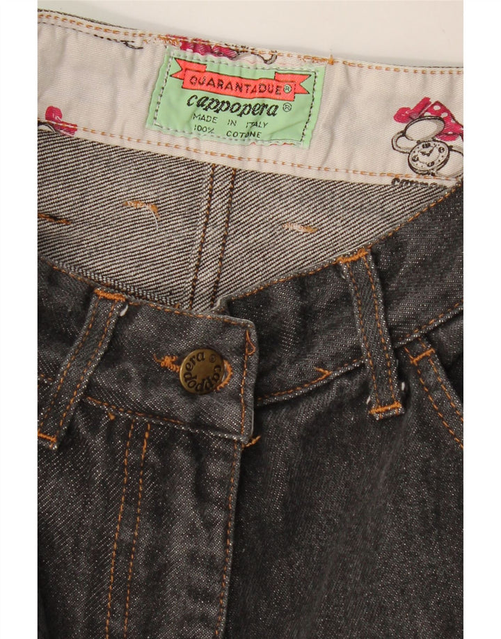 CAPPOPERA Pantalones cortos vaqueros de talle alto para mujer W26 Algodón gris pequeño