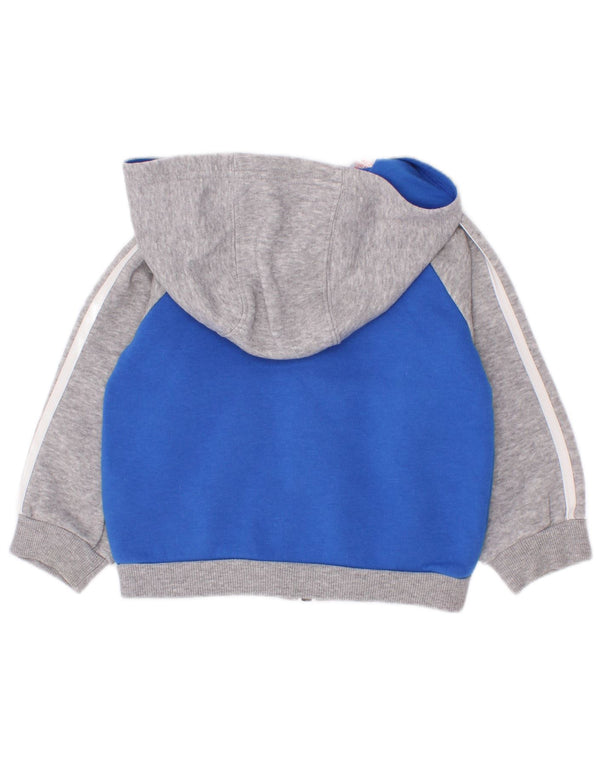 Adidas Sudadera con capucha y cremallera para bebé niño 6-9 meses Azul Colorblock Algodón