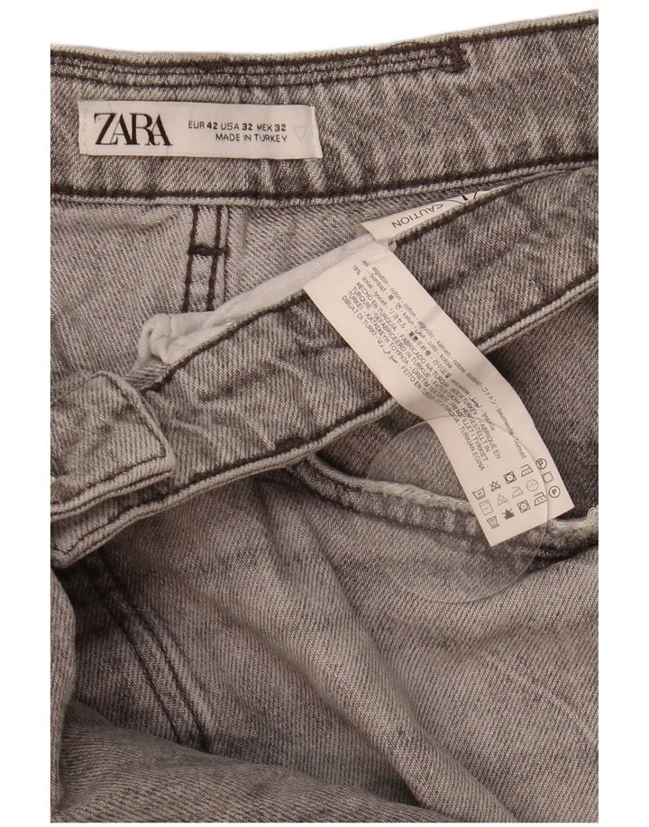 Zara Jeans ajustados desgastados para hombre EU 42 Large W32 L31 Algodón gris