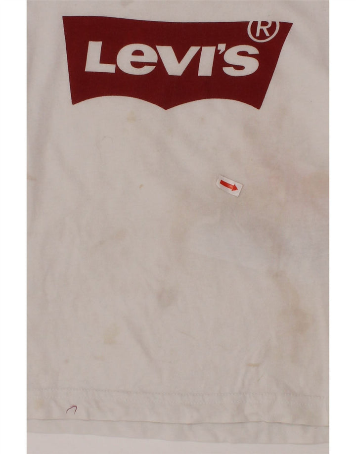 LEVI'S Camiseta gráfica para niño 3-4 años Blanco Algodón