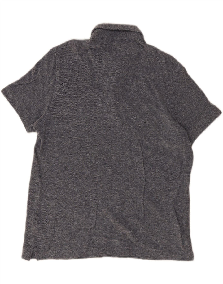 Massimo Dutti Polo Hombre Algodón Moteado Azul Grande