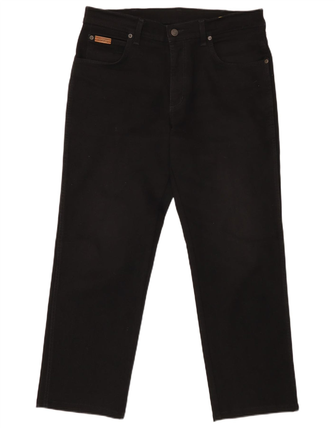 WRANGLER Vaqueros rectos elásticos Texas para hombre W33 L27 Algodón negro