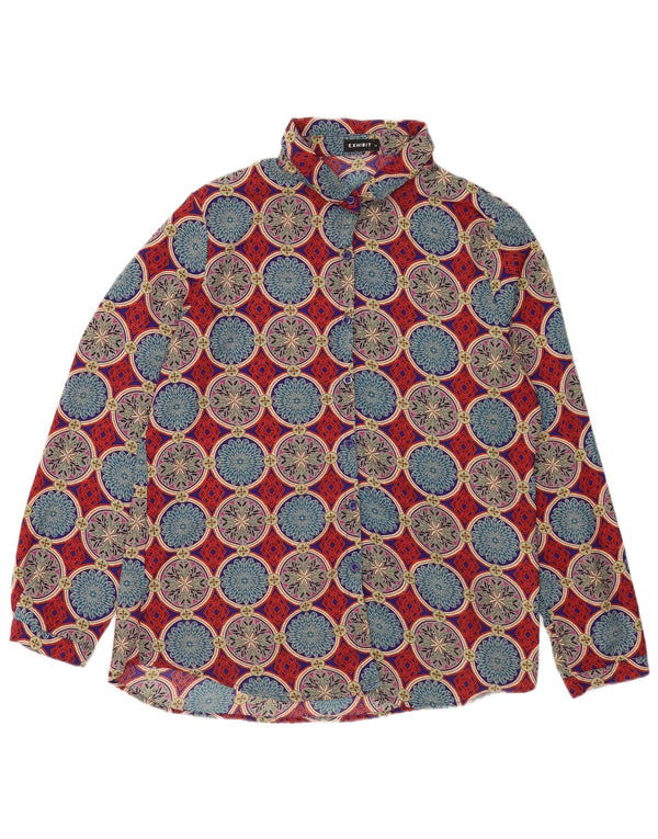 Exibit Blusa para mujer UK 44 Grande Poliéster geométrico multicolor
