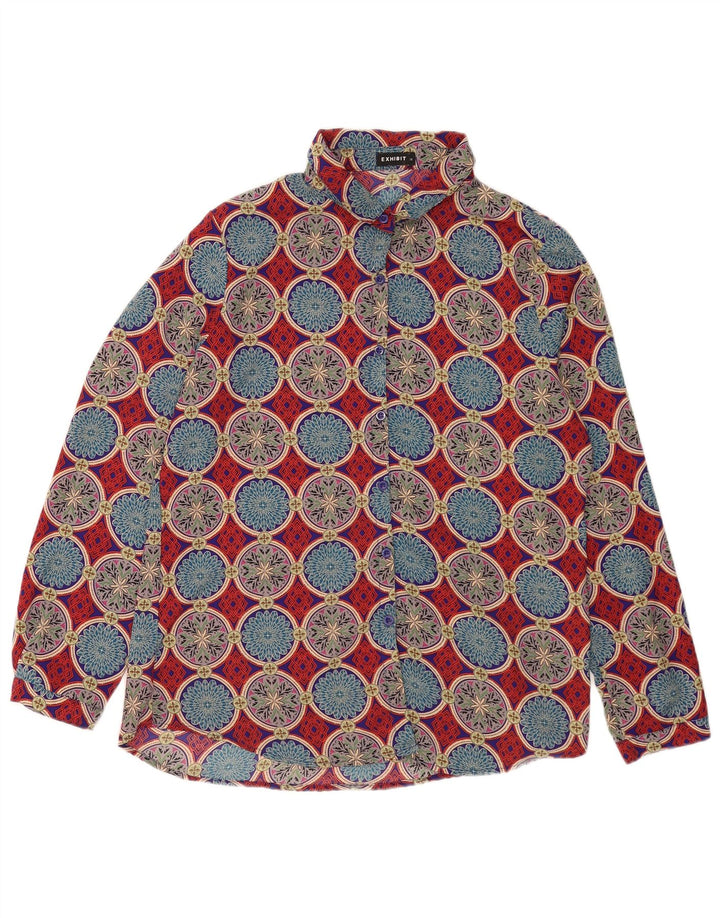 Exibit Blusa para mujer UK 44 Grande Poliéster geométrico multicolor