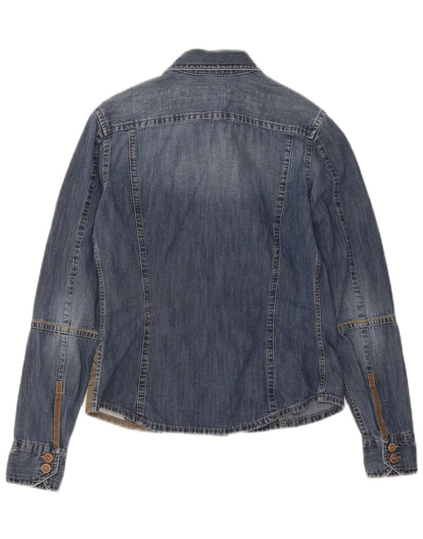 Murphy & Nye Camisa vaquera para mujer UK 40 Small Blue Colourblock