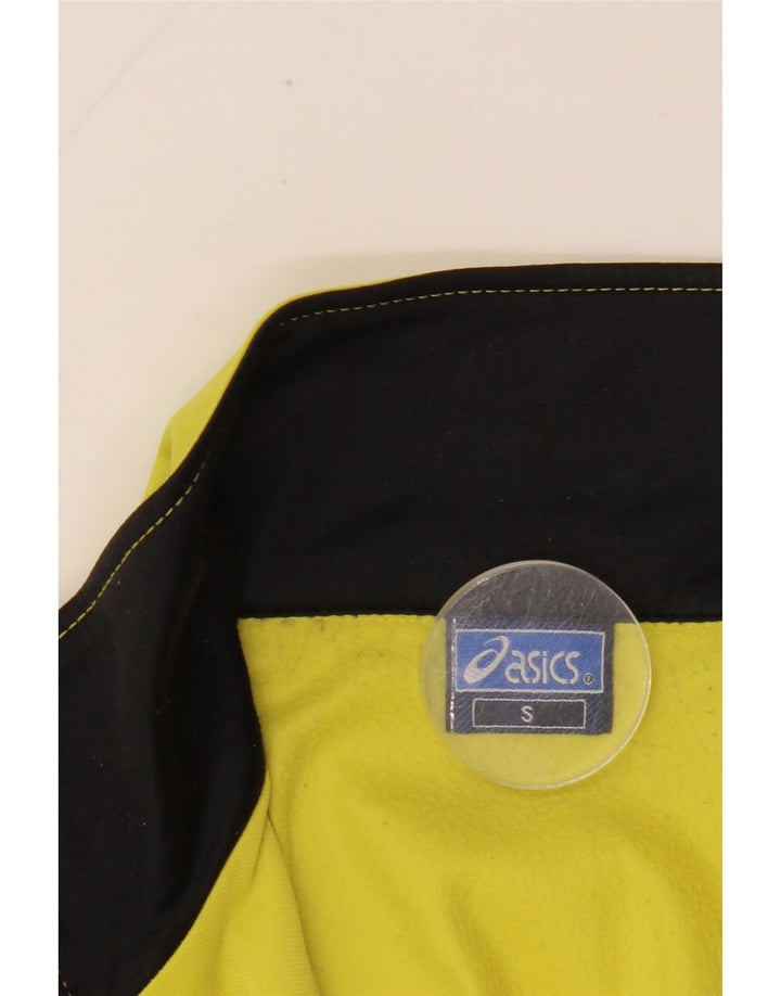Asics Mens Graphic Chándal Top Chaqueta Pequeño Amarillo