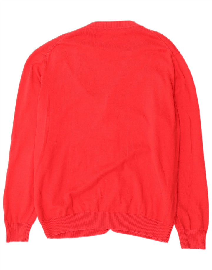 Lacoste - Cárdigan para hombre, talla 5, algodón rojo grande