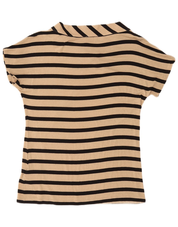 PHASE EIGHT Blusa con pajarita para mujer UK 40 Viscosa a rayas beige medio
