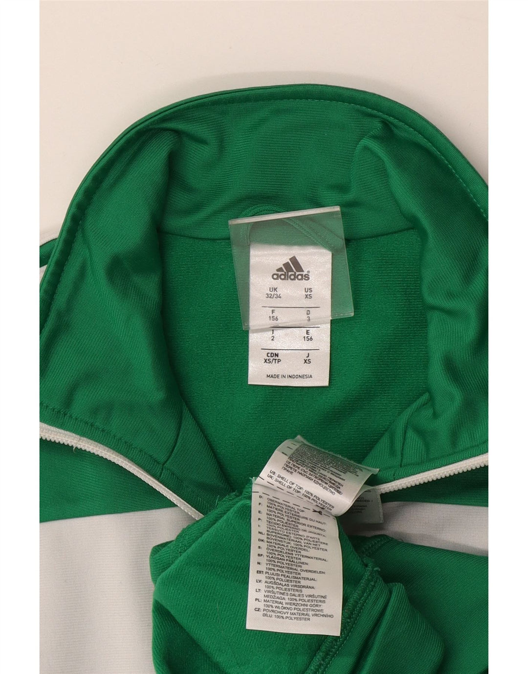 Adidas - Chaqueta de chándal para hombre, talla 32/34, XS, color verde, poliéster