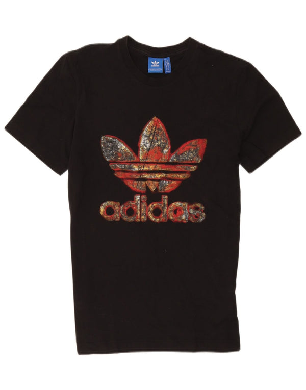 Adidas - Camiseta gráfica para hombre, talla mediana, algodón negro