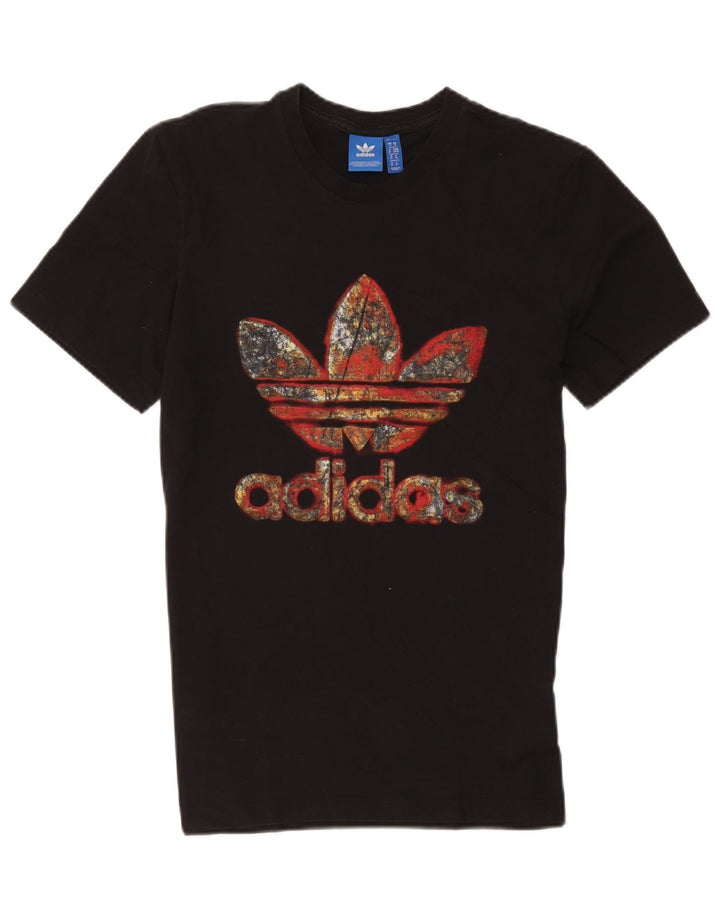 Adidas - Camiseta gráfica para hombre, talla mediana, algodón negro