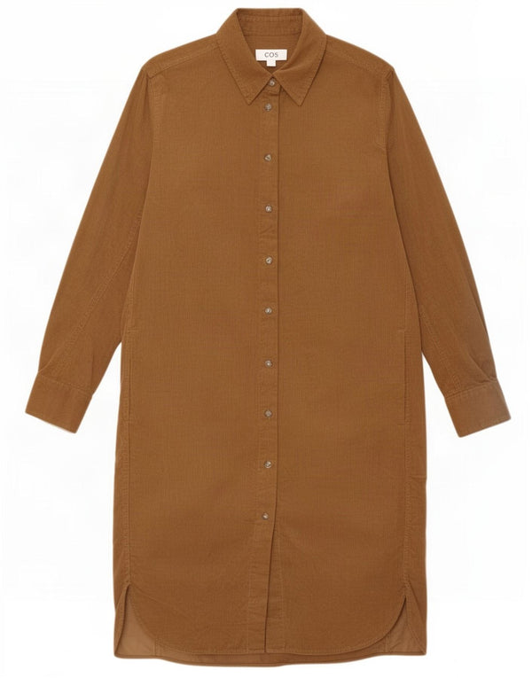 Cos Vestido camisero de pana extragrande para mujer EU 34 XS Algodón beige