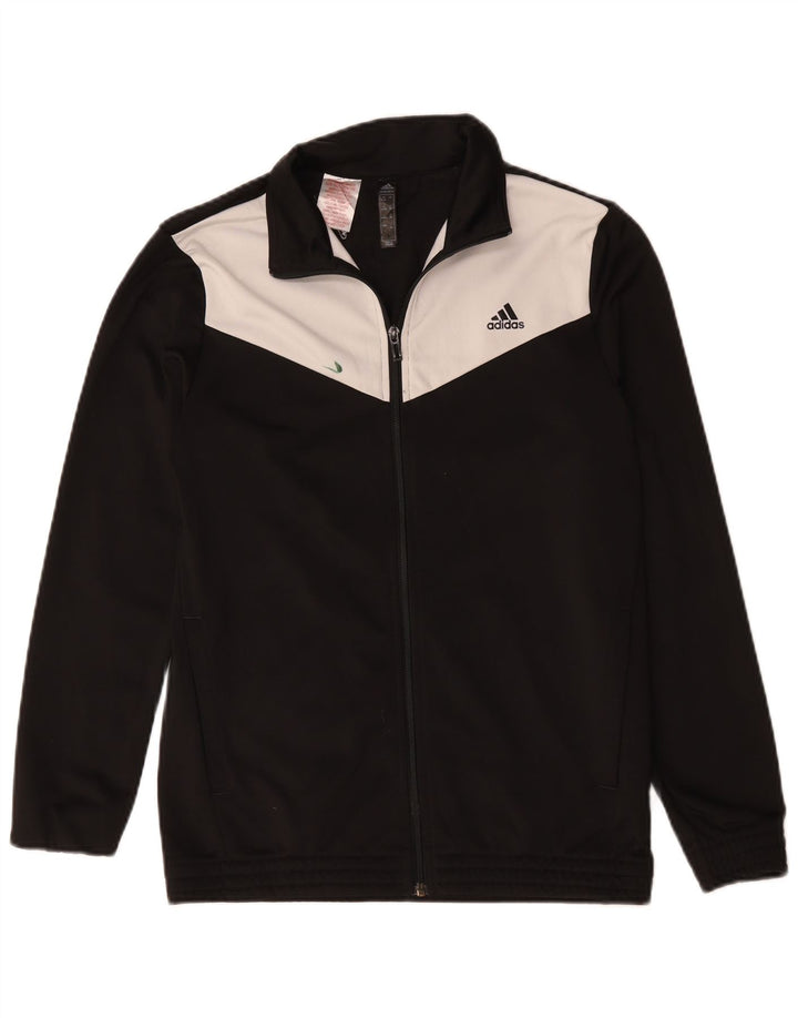 Adidas - Chaqueta de chándal para niño, 14-15 años, color negro, poliéster