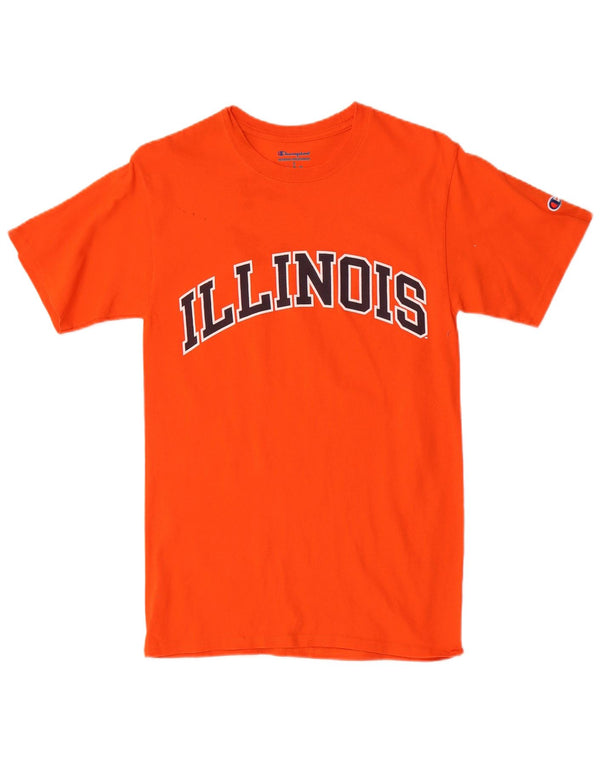 Champion Illinois Graphic Camiseta para hombre, talla pequeña, color naranja