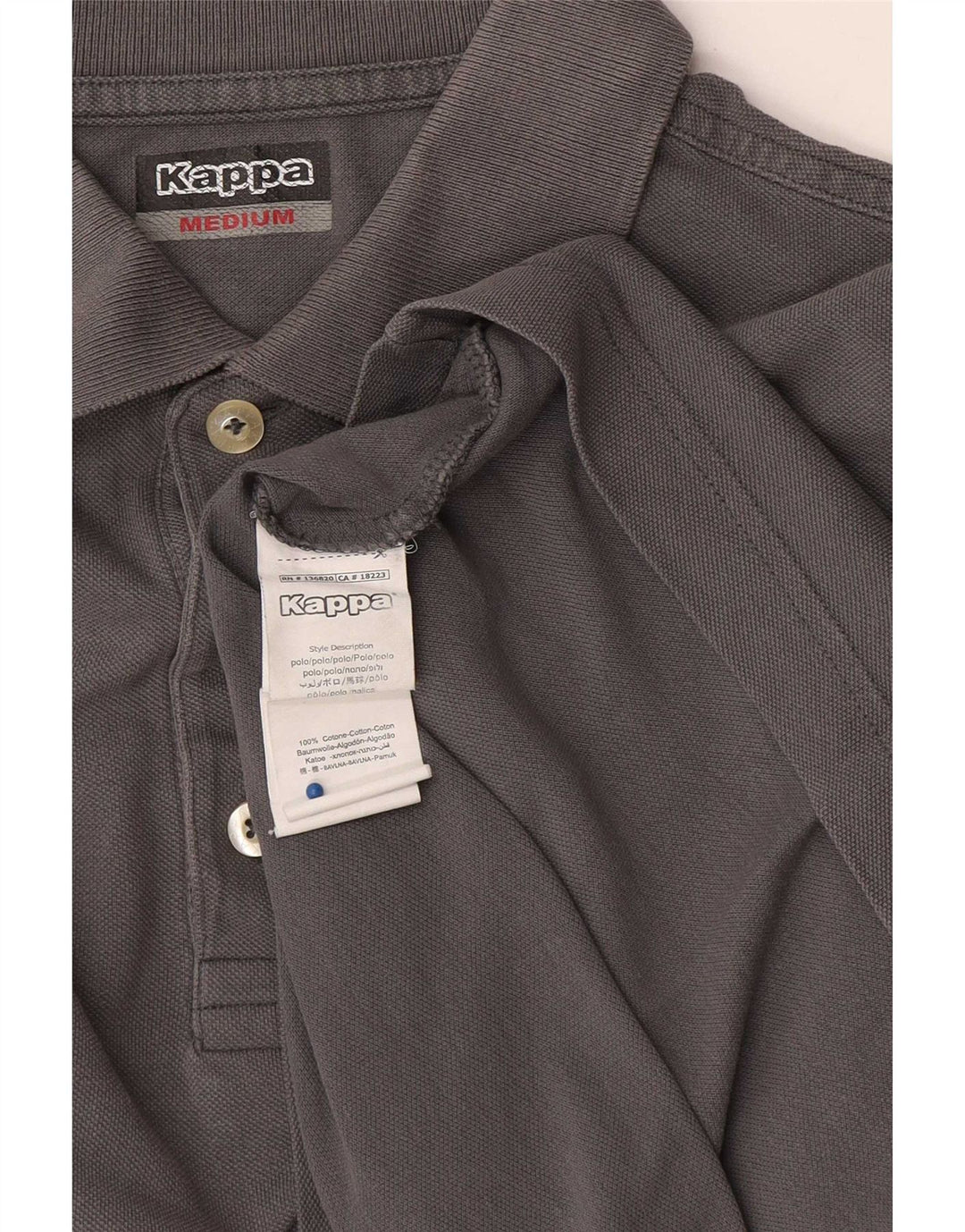 Polo Kappa Hombre De Algodón Gris Medio