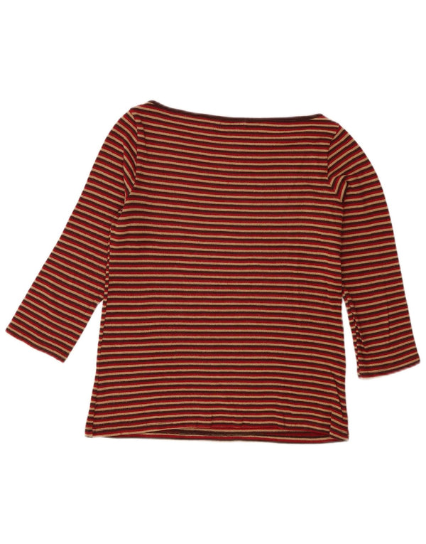 Zara Mujer Top Manga 3/4 UK 40 Grande Rayas Multicolor