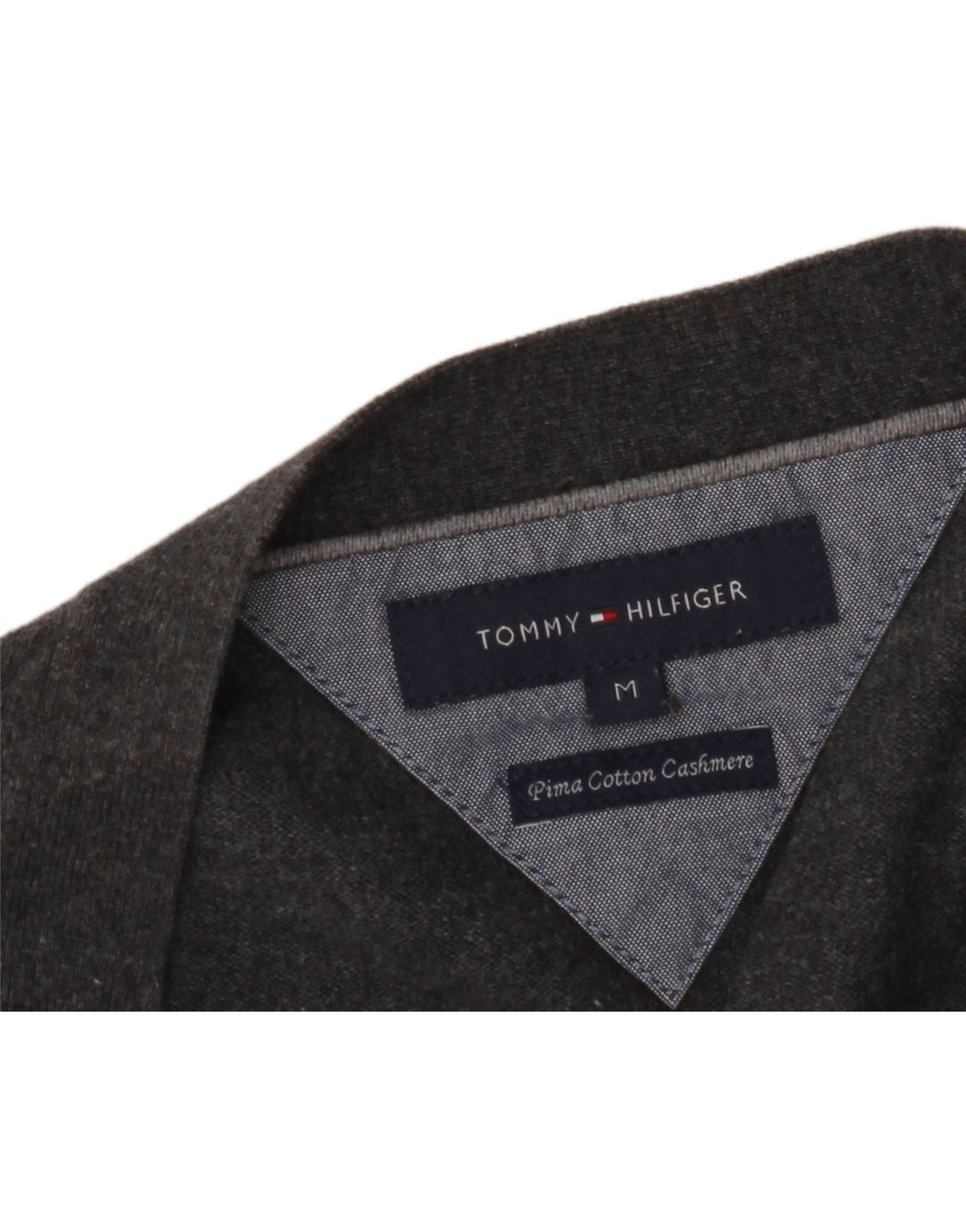 TOMMY HILFIGER Mens Cardigan Sweater Medium Grey Cotton Vintage Tommy Hilfiger and Second-Hand Tommy Hilfiger from Messina Hembry 