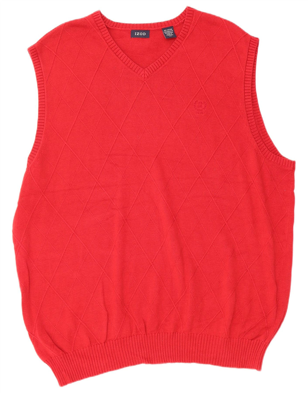 IZOD Chaleco para hombre Camiseta sin mangas Grande Algodón rojo