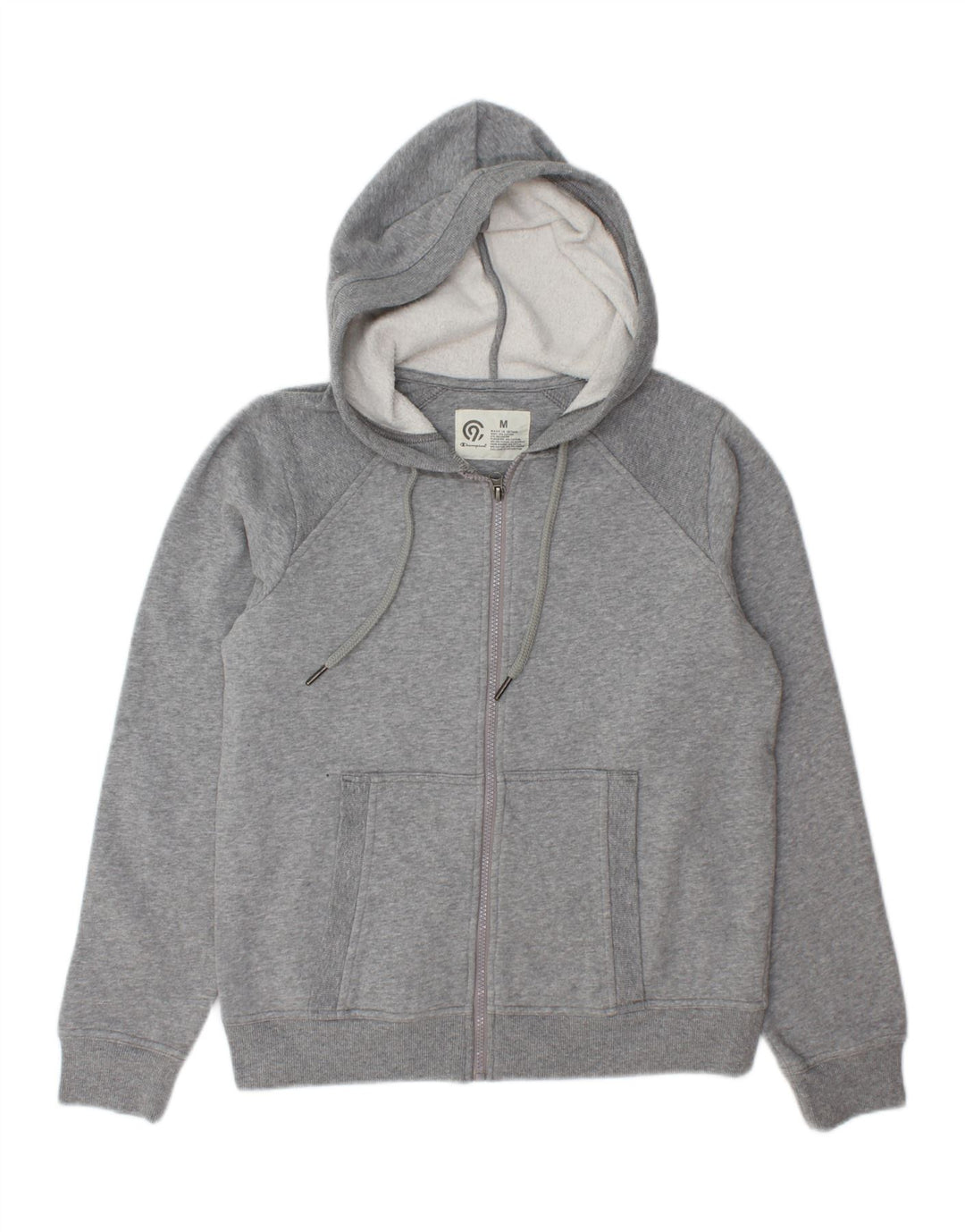 CHAMPION Mens Zip Hoodie Sweater Medium Grey Cotton Vintage Champion and Second-Hand Champion from Messina Hembry 
