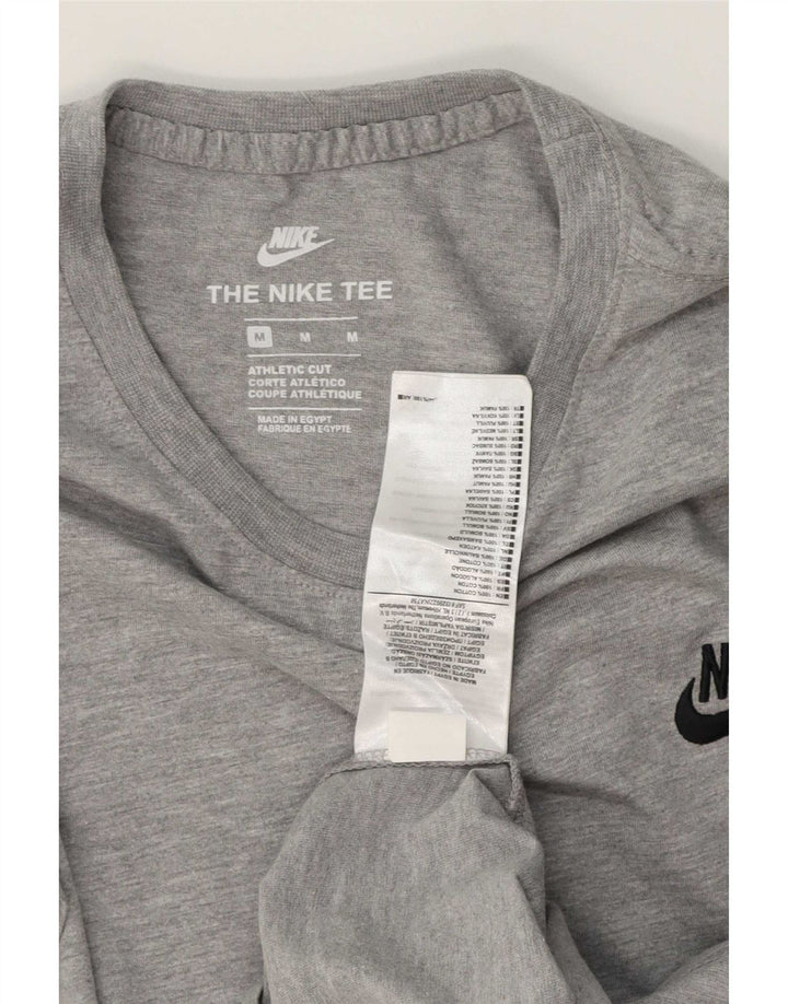 Camiseta Nike de corte atlético para hombre, parte superior de algodón gris medio