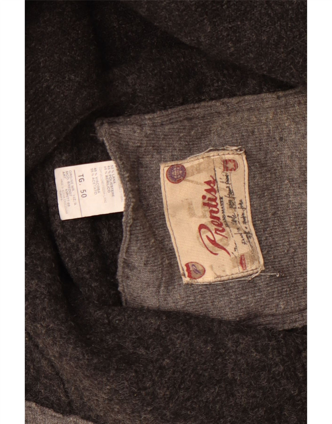 PRENTISS Chaquetón de punto para hombre IT 50 Large Lana gris