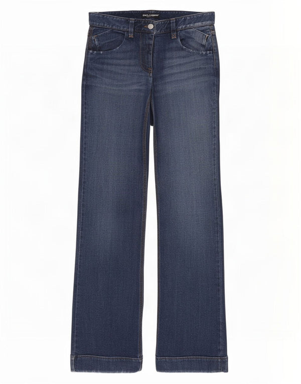 Dolce & Gabbana Vaqueros Rectos Mujer IT 38 XS W28 L32 Algodón Azul Marino
