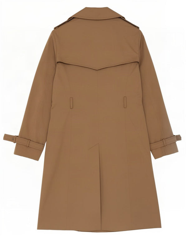 Zara Mujer Gabardina UK 46 Grande Algodón Marrón