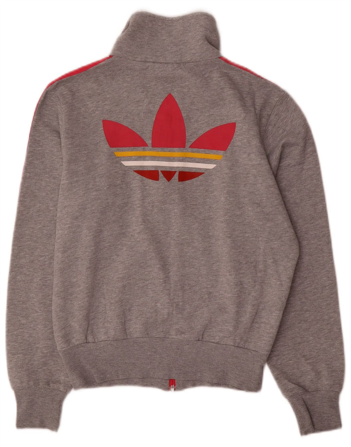 Adidas - Chaqueta de chándal de gran tamaño para mujer, talla S, color gris
