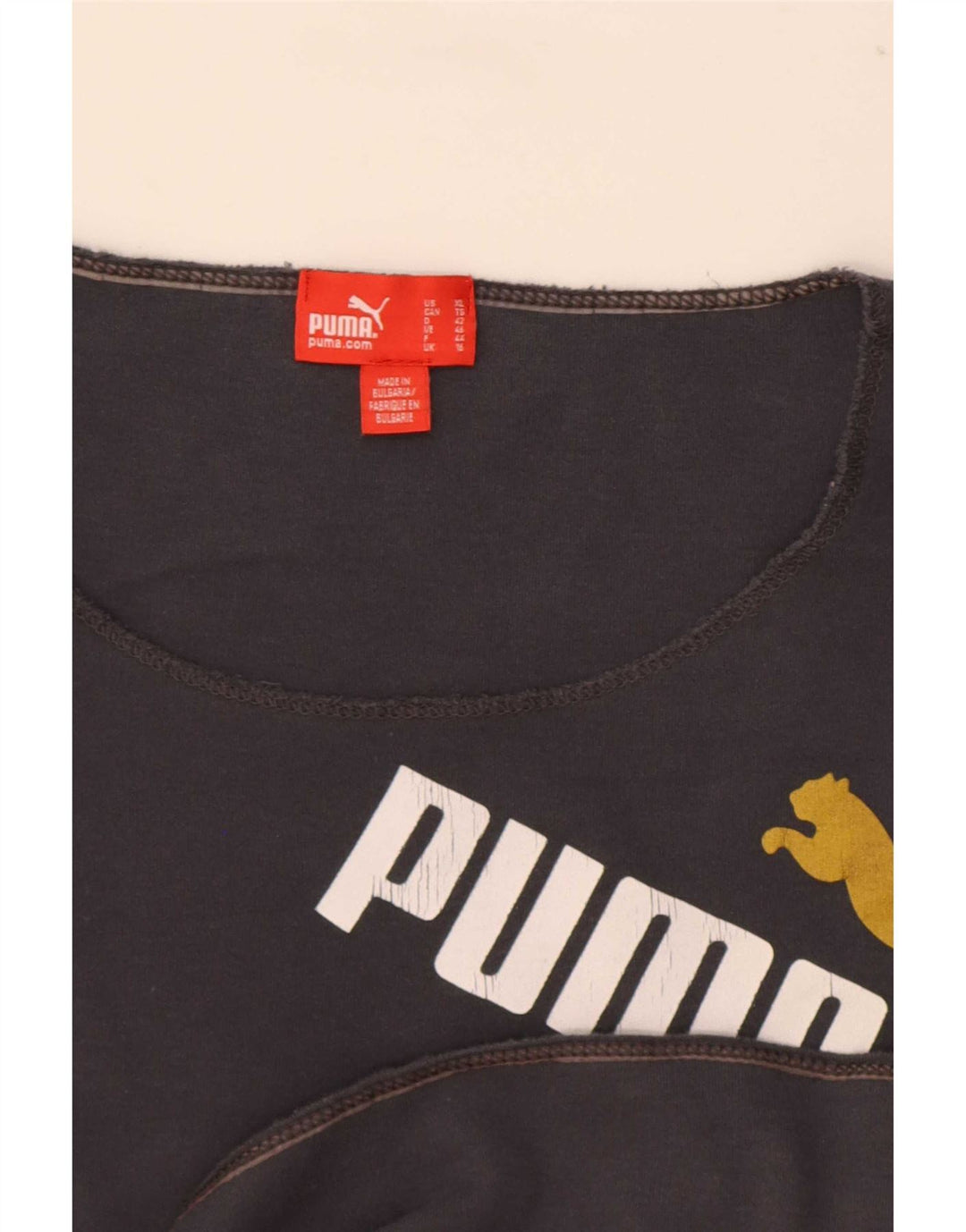 Puma Mujer Gráfico Top Manga Larga UK 40 Grande Gris