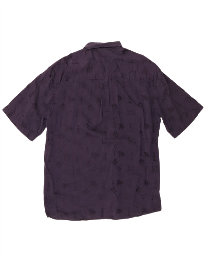 Angelo Litrico Camisa Hombre Talla 39 /40 15 1/2 Medio Azul Marino Geométrico