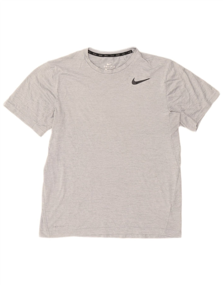 Camiseta Nike Dri Fit para hombre Top poliéster moteado gris medio