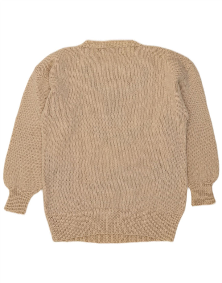 Suéter tipo jersey con cuello redondo y gráfico para hombre Outback Red, color beige medio, Fair Isle