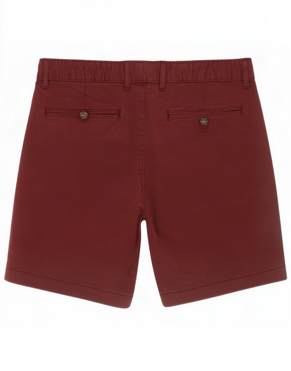 Pantalones cortos chinos para hombre White Stuff W34 Large Borgoña Algodón