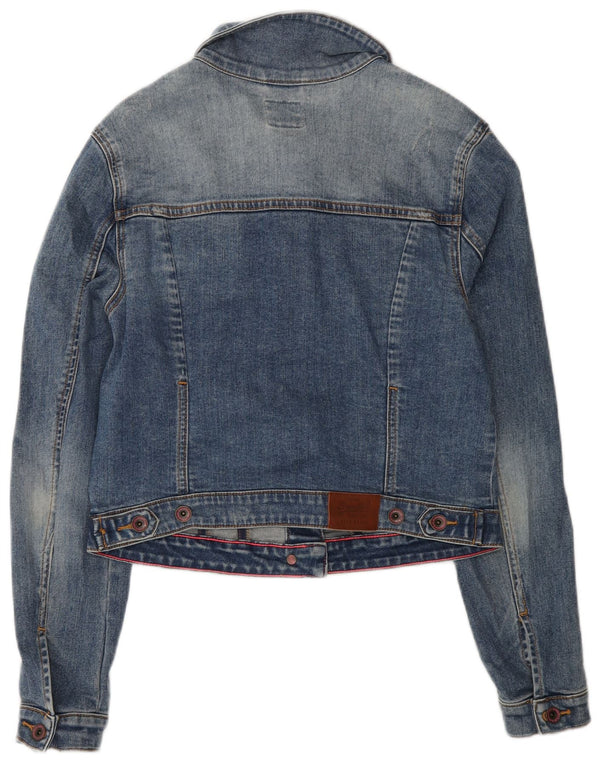 Superdry Chaqueta vaquera corta para mujer Reino Unido 44 Algodón azul grande