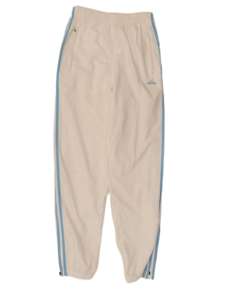 ADIDAS Pantalones de chándal para mujer Joggers UK 10 Small White Poliéster