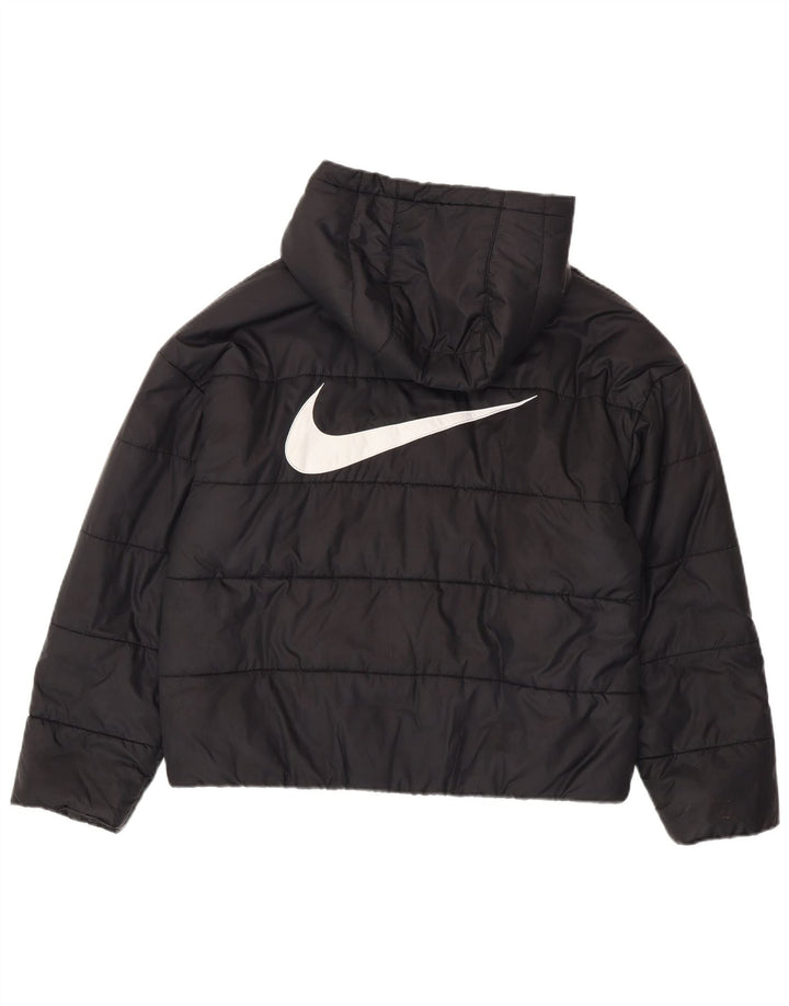 Nike Chaqueta acolchada con capucha para niños 10-11 años Mediana Negro Poliéster