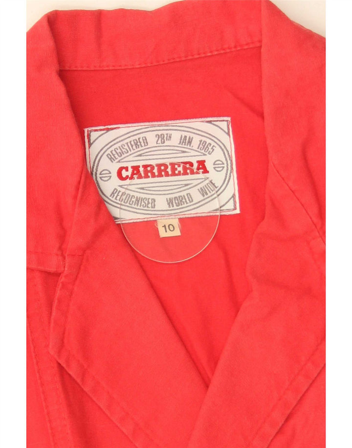 Carrera Chaqueta tipo blazer corta con doble botonadura para mujer UK 10 Small Red