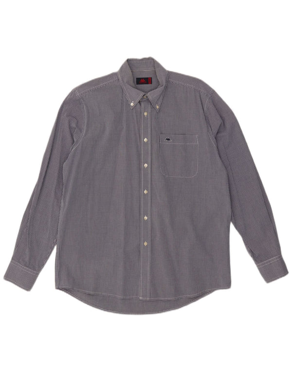 Camisa Kappa Hombre Medium Azul Marino Algodón Vichy