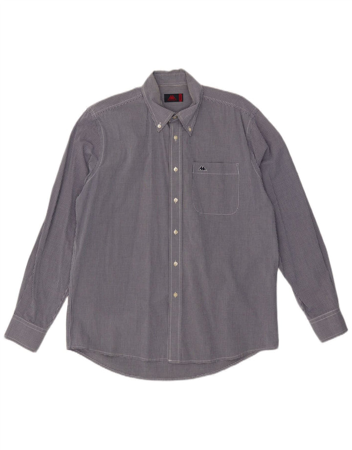 Camisa Kappa Hombre Medium Azul Marino Algodón Vichy