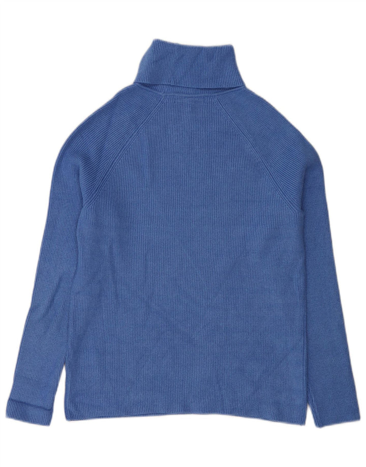 Marks & Spencer Jersey con cuello vuelto para mujer UK 10 Small Viscosa azul