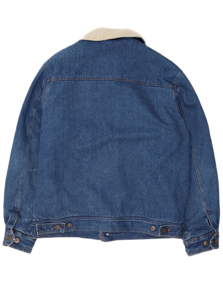 EXPLORER Chaqueta vaquera Sherpa para hombre IT 52 XL Algodón azul