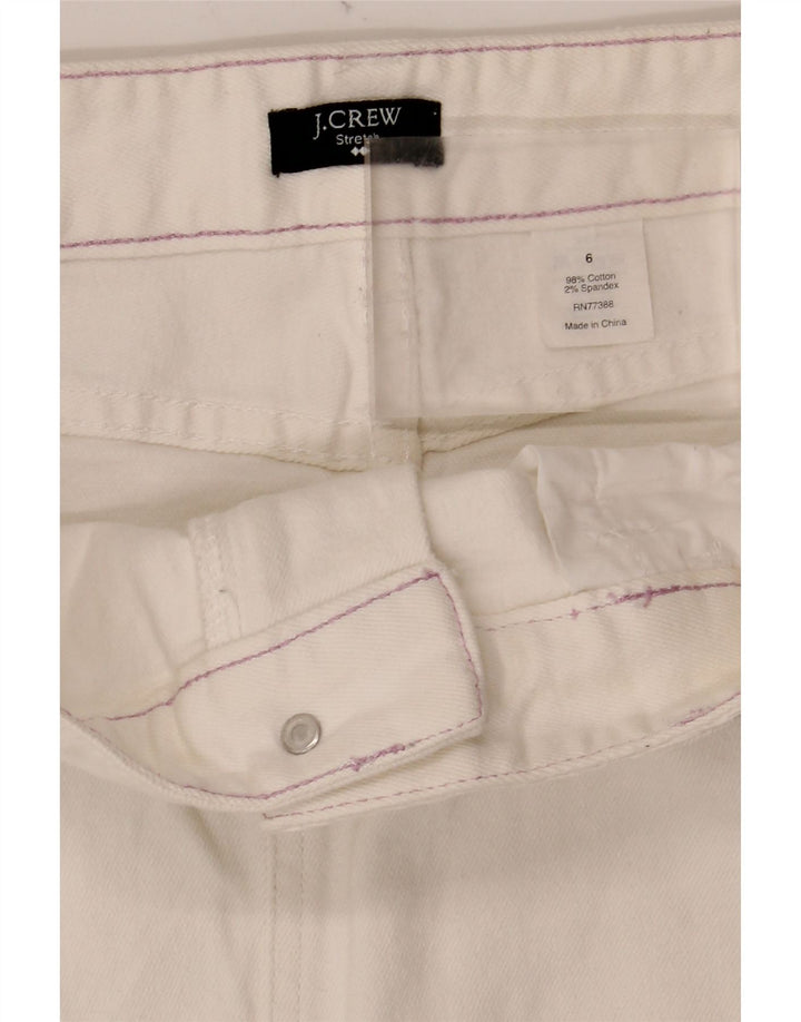 J. Crew Falda vaquera para mujer US 6 Mediana W32 Algodón blanco roto