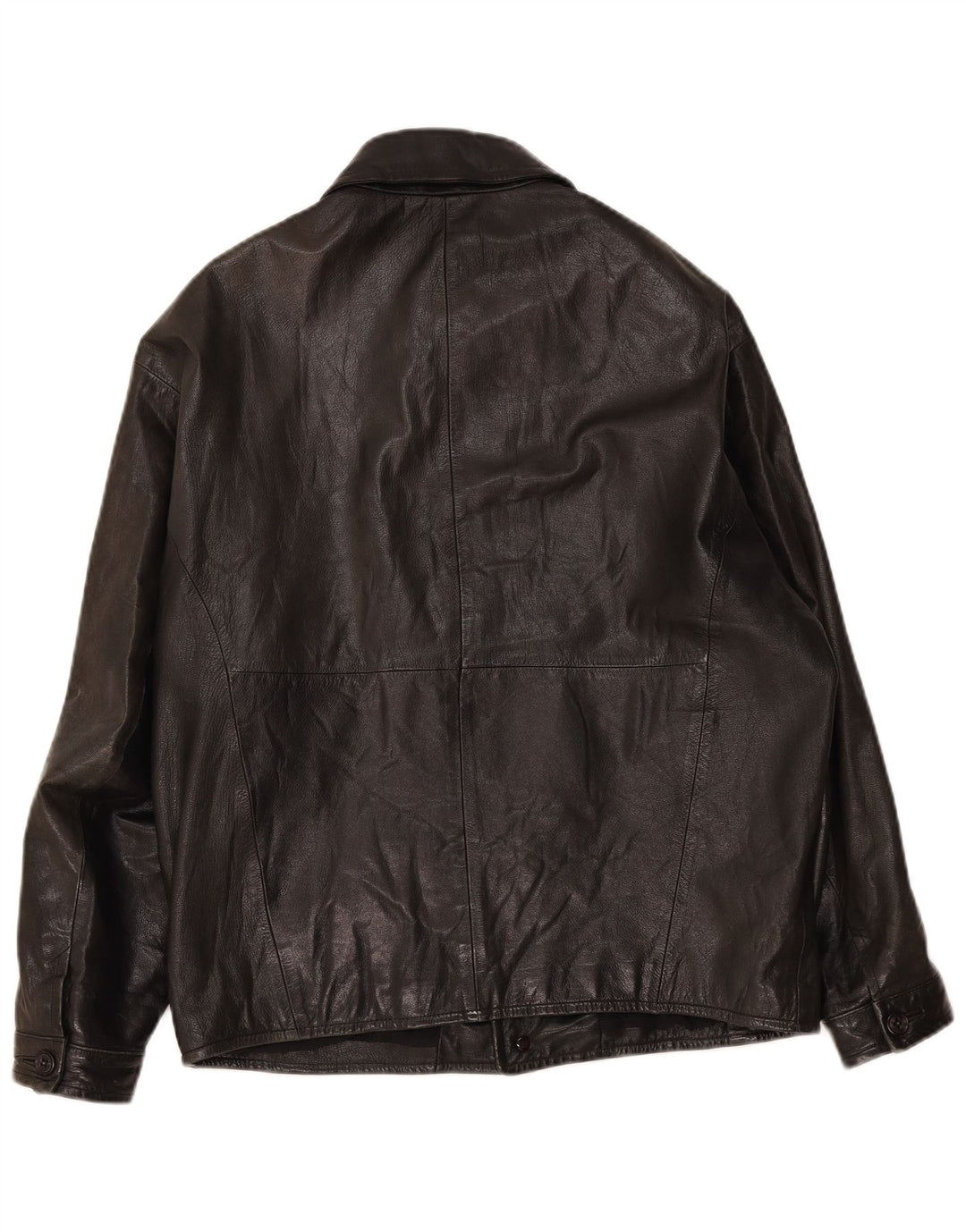 Vintage hombres chaqueta de cuero Reino Unido 40 grande negro
