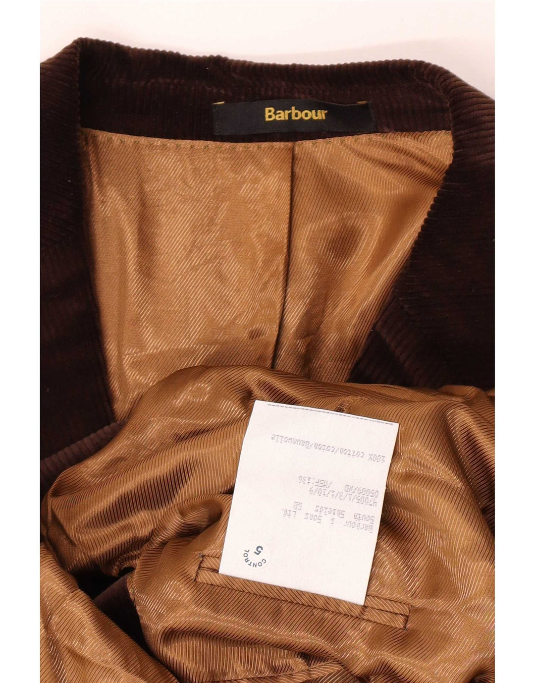 Barbour Chaqueta Blazer de Pana con 2 Botones para Hombre IT 56 3XL Algodón Marrón