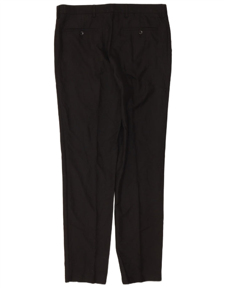 Marks & Spencer Pantalones chinos ajustados para hombre W34 L33 Poliéster negro