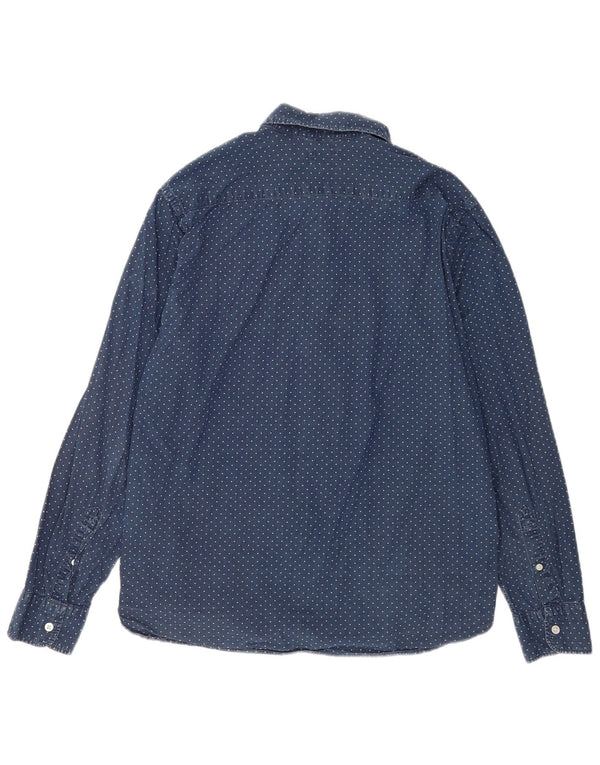 Camisa Levi's para hombre grande de algodón con lunares azul marino