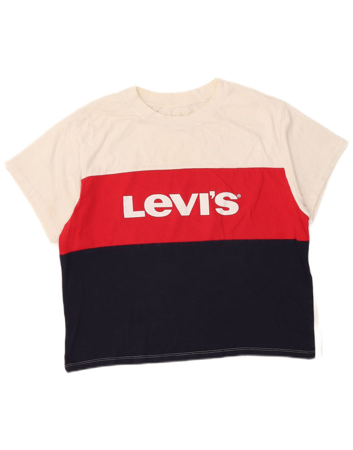 Levi's Camiseta corta con gráfico para mujer UK 10 Small Multicolor