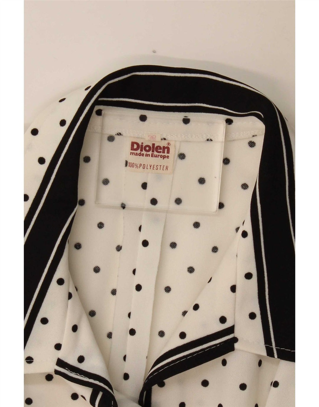 Diolen Vestido largo para mujer UK 40 Poliéster de lunares blancos medianos