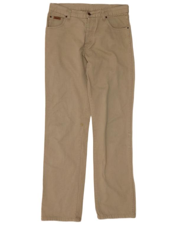 Wrangler Pantalones Casuales Rectos Para Hombre W34 L34 Algodón Beige