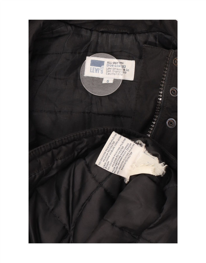 Levi's Abrigo cortavientos holgado para niñas 8-9 años Pequeño Poliéster negro